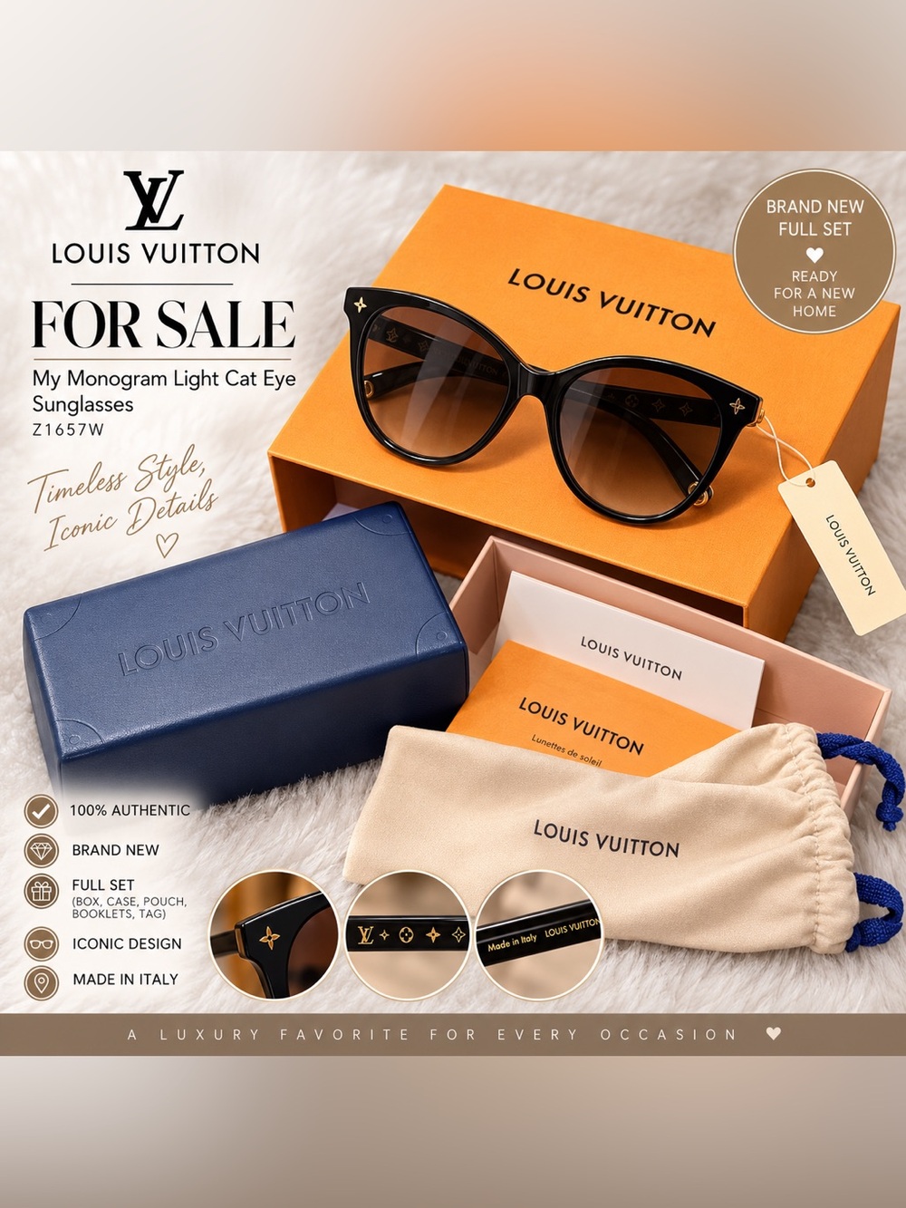 Louis Vuitton My Monogram Light Cat Eye Sunglasses